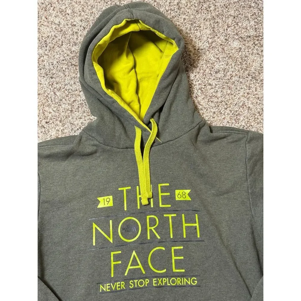 THE NORTH FACE pullover sweatshirt/hoodie size Men's Large, Green & Yellow